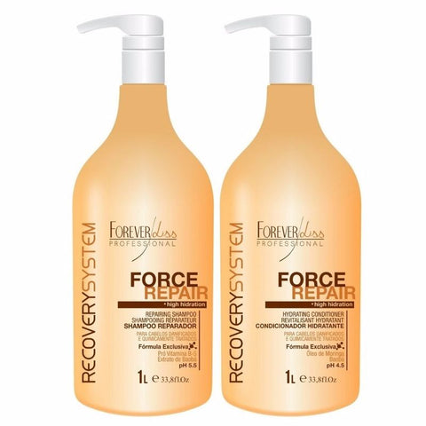 Kit Forever Liss Force Repair Shampoo + Condicionador 2x1l