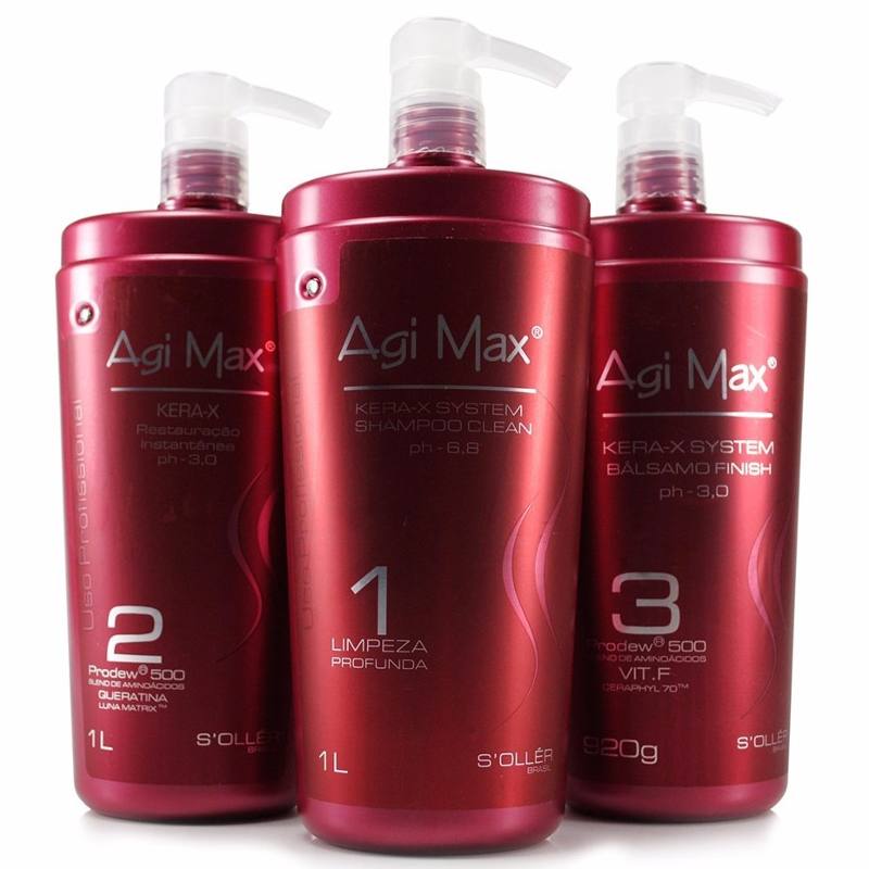 Kit Escova Progressiva Agi Max Red Kera-x 1000ml + Brinde