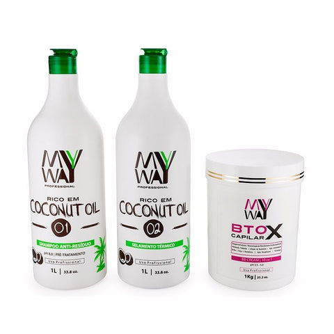 My Way Escova Progressiva Coconut Oleo De Coco Selagem Botox