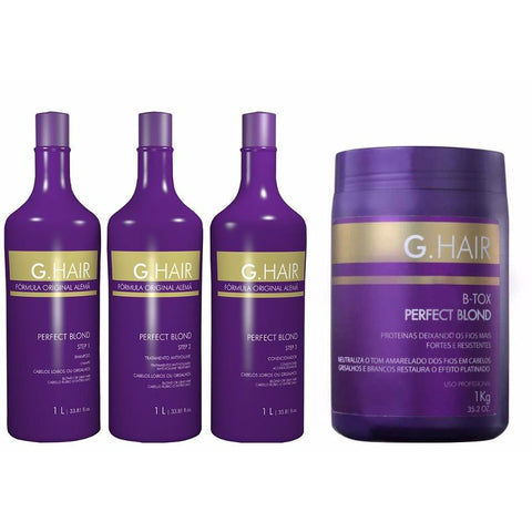 G Hair Progressiva Perfect Blond 3x1litro + G Hair B-tox 1kg