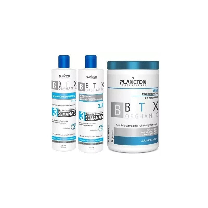 Plancton Kit Botox Organic Shampoo, Condicionador E Alisante