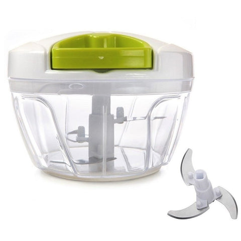 Kit 3 Mini Processador Manual De Alimentos 3 Lâminas