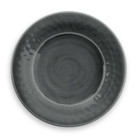 Kit 4 Prato De Jantar Melamina Craquelado Tarhong Cinza 27cm